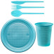 Economical Disposable TableWare Turquoise